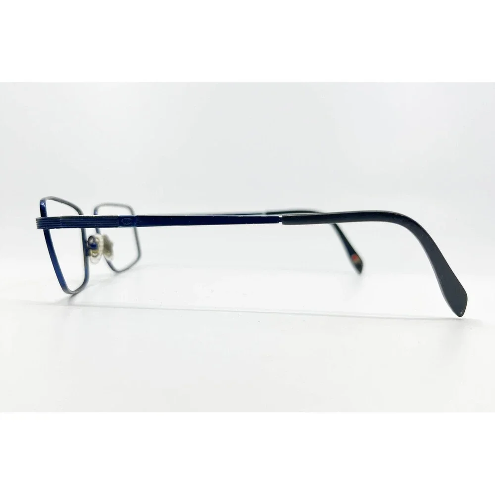 Champion Elite Eyeglasses Mens Blue Rectangular Metal Frames 52-18-140